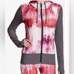 #141 Alo Yoga Airbrush Desert Sunset Full-Zip Hoodie Jacket Women's - Small S